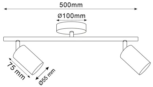 Bodové svietidlo GOLDIE 2xGU10/10W/230V zlaté