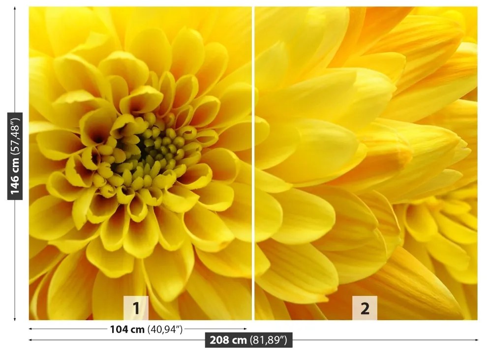 Fototapeta Vliesová Žltý kvet 104x70 cm