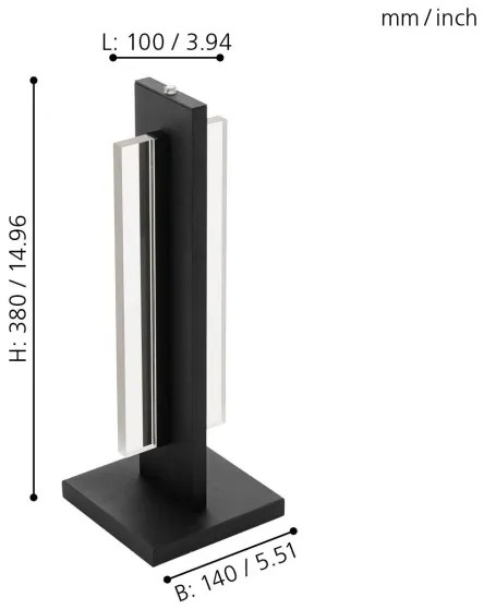 Eglo 98497 - LED Stmievateľná stolná lampa SPADAFORA LED/15W/230V