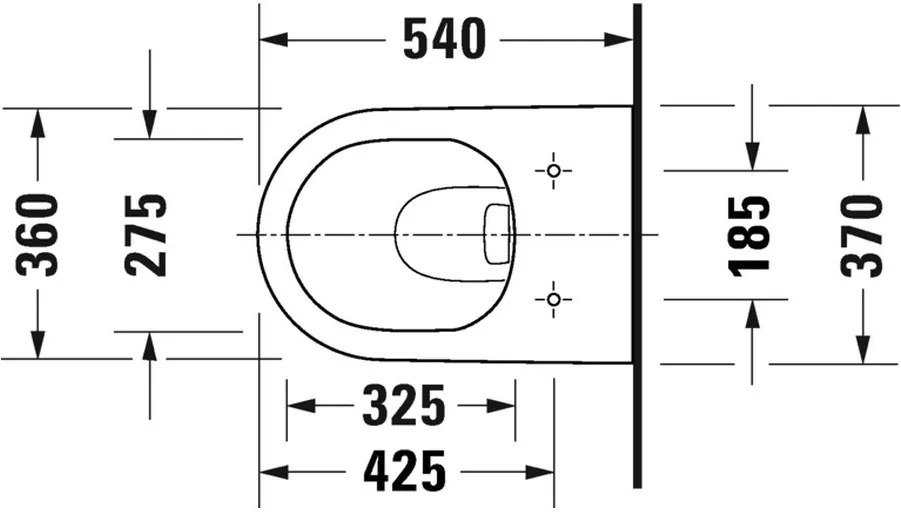 Duravit D-Neo - Závesné WC Duravit Rimless® 480x370 mm, biela 2587090000