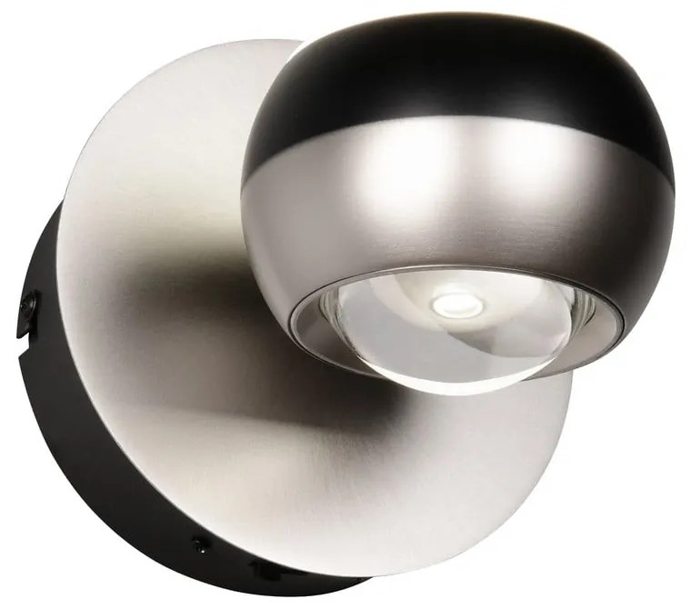 Čierne/v striebornej farbe LED nástenné svietidlo Orbit – Trio Select