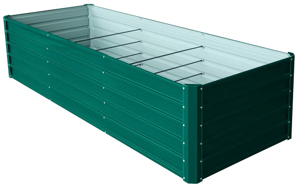 Vyvýšený záhradný záhon BestBerg VZ-1250Z / 1250 l / 240 x 90 x 58 cm / zelený
