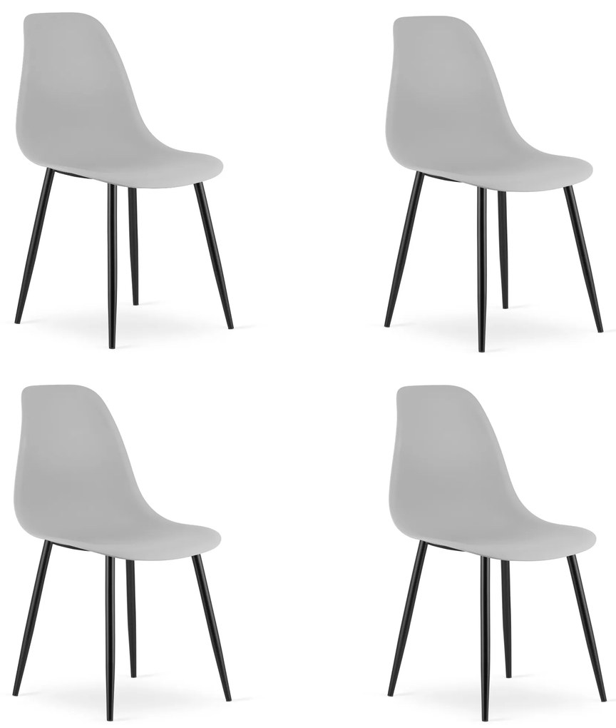 AKCIA Svetlosivá stolička OSAKA s čiernymi nohami II. akosť