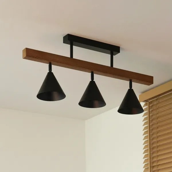 Duolla - Prisadený luster IRONLINE 3xG9/3W/230V borovica dub/čierna