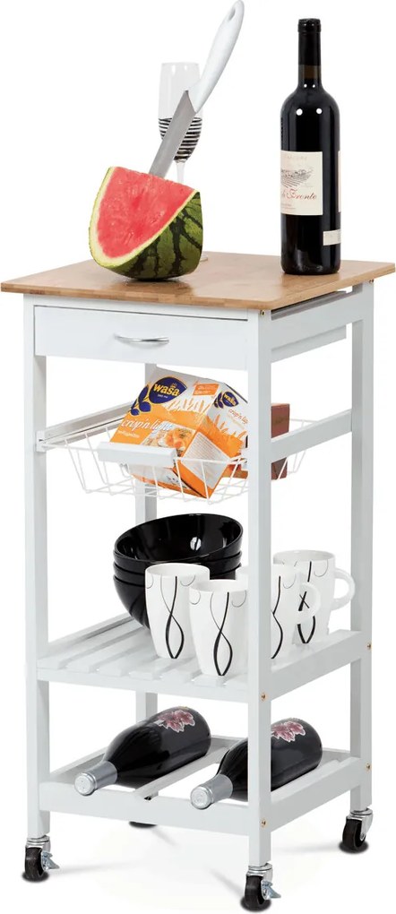 Servírovací stolík  DR-044 Farba: Biela