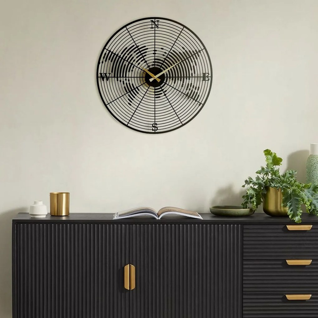 Nástenné hodiny Coordinate APS018, Black, 49 x 49 cm