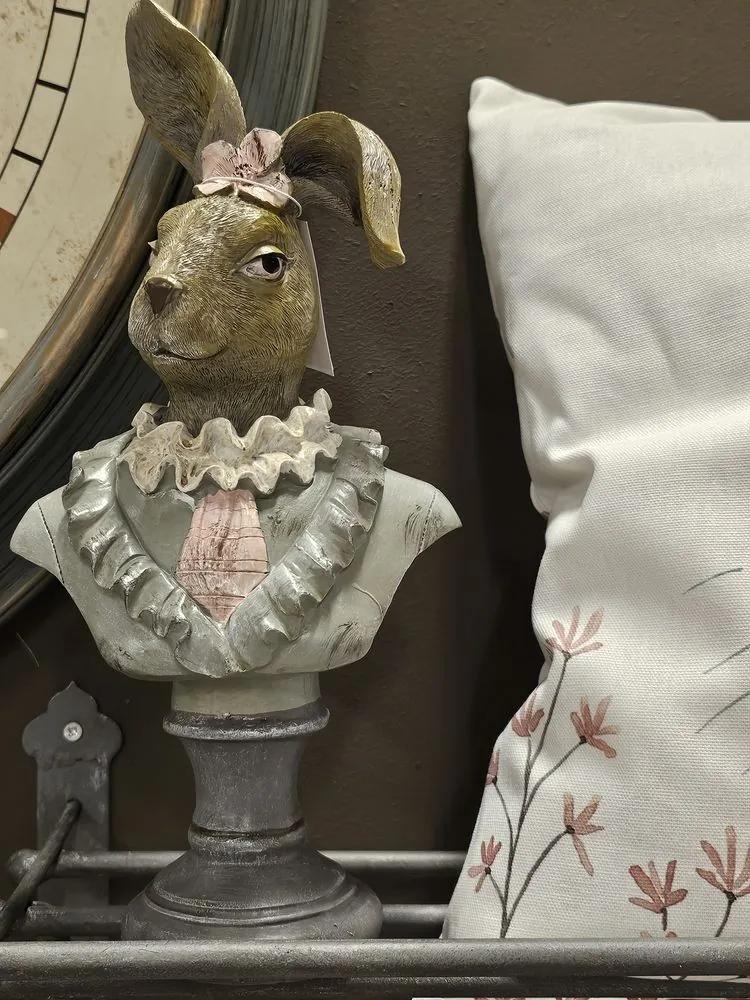 Dekorácia bysta králičie žena - 12*12*32 cm