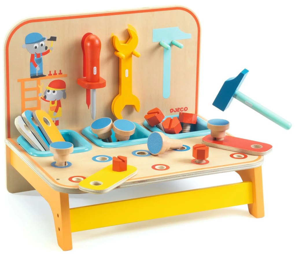 Detský pracovný stôl so súpravou náradia