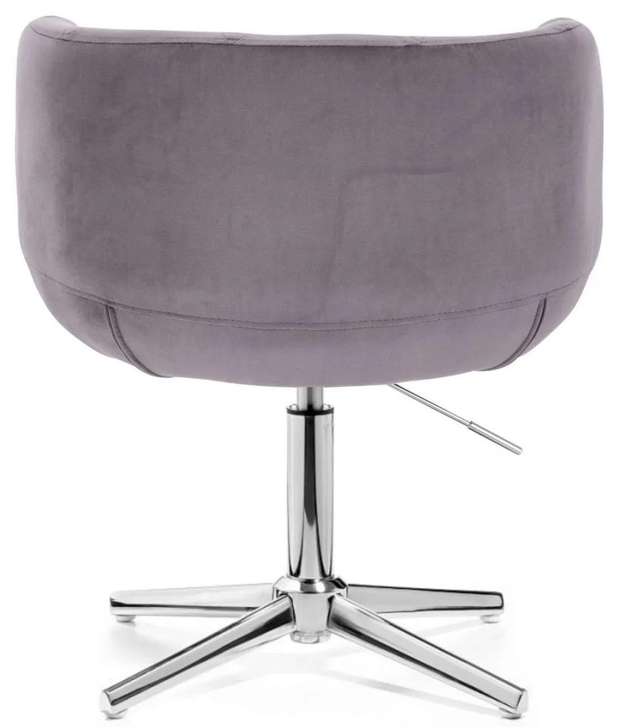 LuxuryForm DESIGN Kreslo MONTANA VELUR na striebornom kríži - šedé