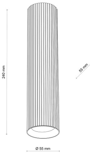 Bodové svietidlo TUNE L 1xGU10/10W/230V 24 cm hnedé