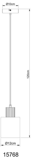 Globo 15768 - Závesné svietidlo na lanku ALEIDIS 1xE27/25W/230V pr. 12 cm