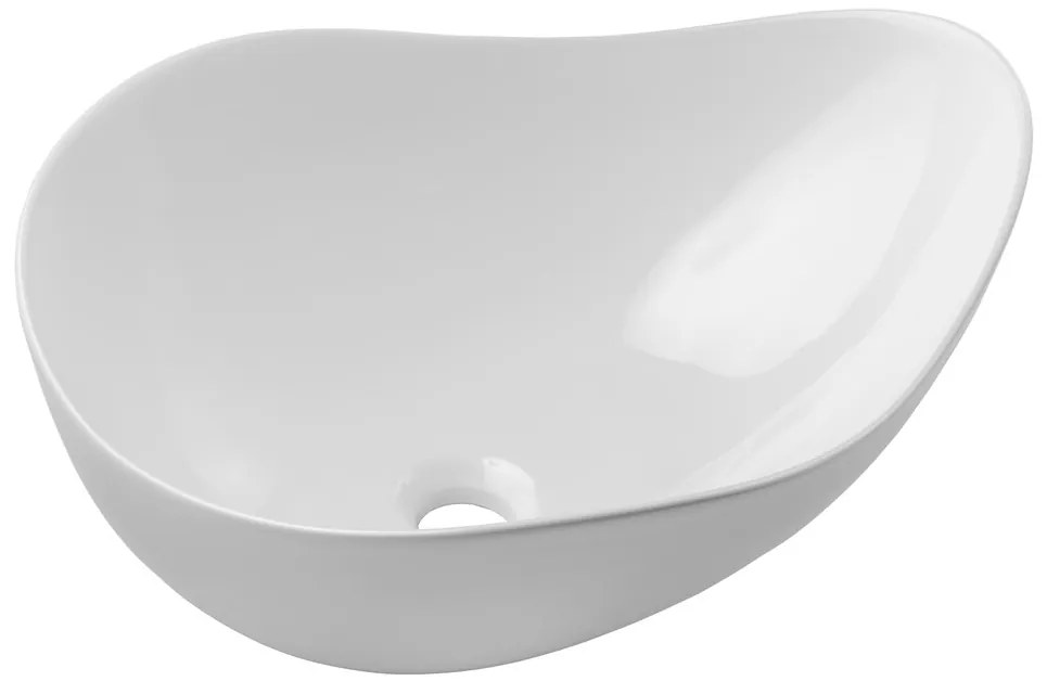 Sada keramického umývadla na dosku Cloud s výpustí biela