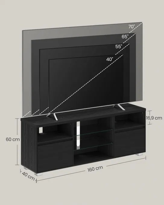 Stolík pod televízor s LED osvetlením LTV331T21