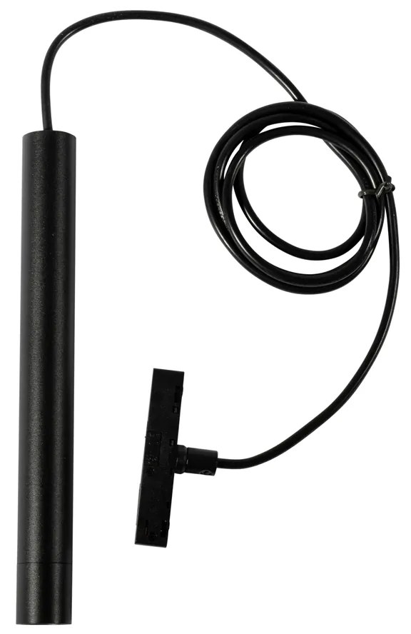 Moderné čierne závesné svietidlo pre 1-fázový koľajnicový systém - Slimline Keno