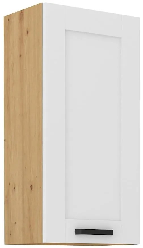 Kuchynská skrinka LUNA biely mat/artisan  45g-90 1f