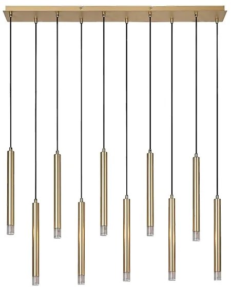 Rabalux 72365 - Luster na lanku RAMIRA 10xG9/5W/230V zlatá