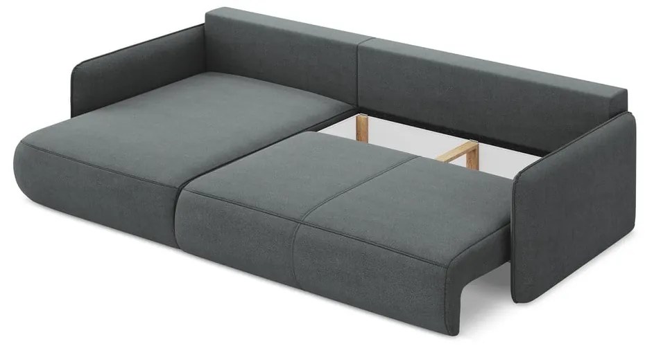 Sivá rozkladacia/s úložným priestorom rohová pohovka (ľavý roh) Nanea – Makamii