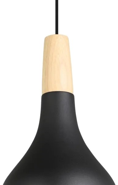 Eglo 900161 - Luster na lanku SABINAR 1xE27/40W/230V pr. 18 cm čierna