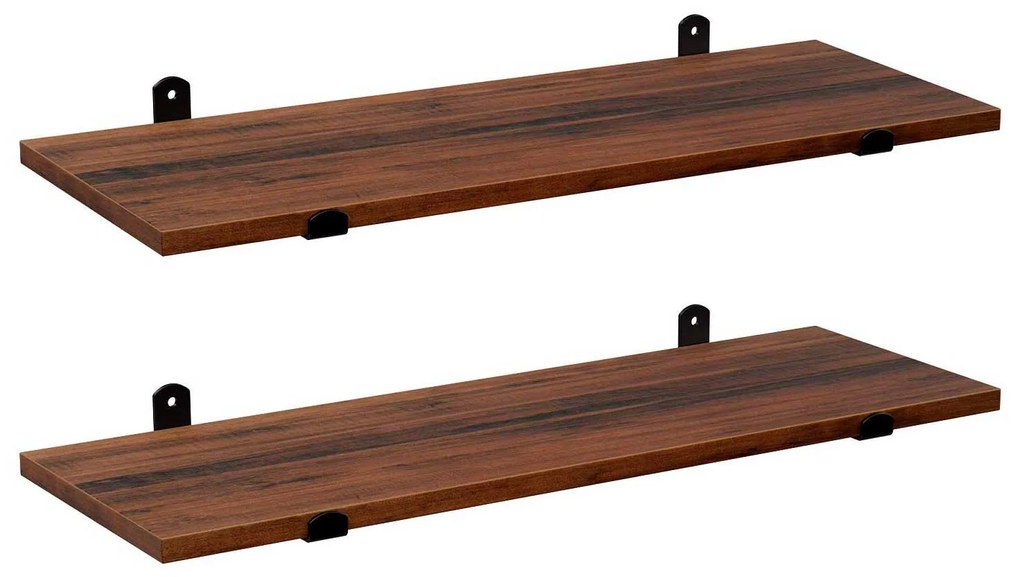 Súprava políc Murali 2 ks 60x20 cm hnedá