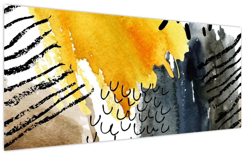 Obraz - Abstraktný akvarel (120x50 cm)