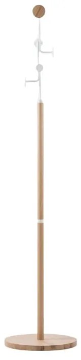 Stojací vešiak z masívneho dubového dreva s bielym detailom Gazzda Hook