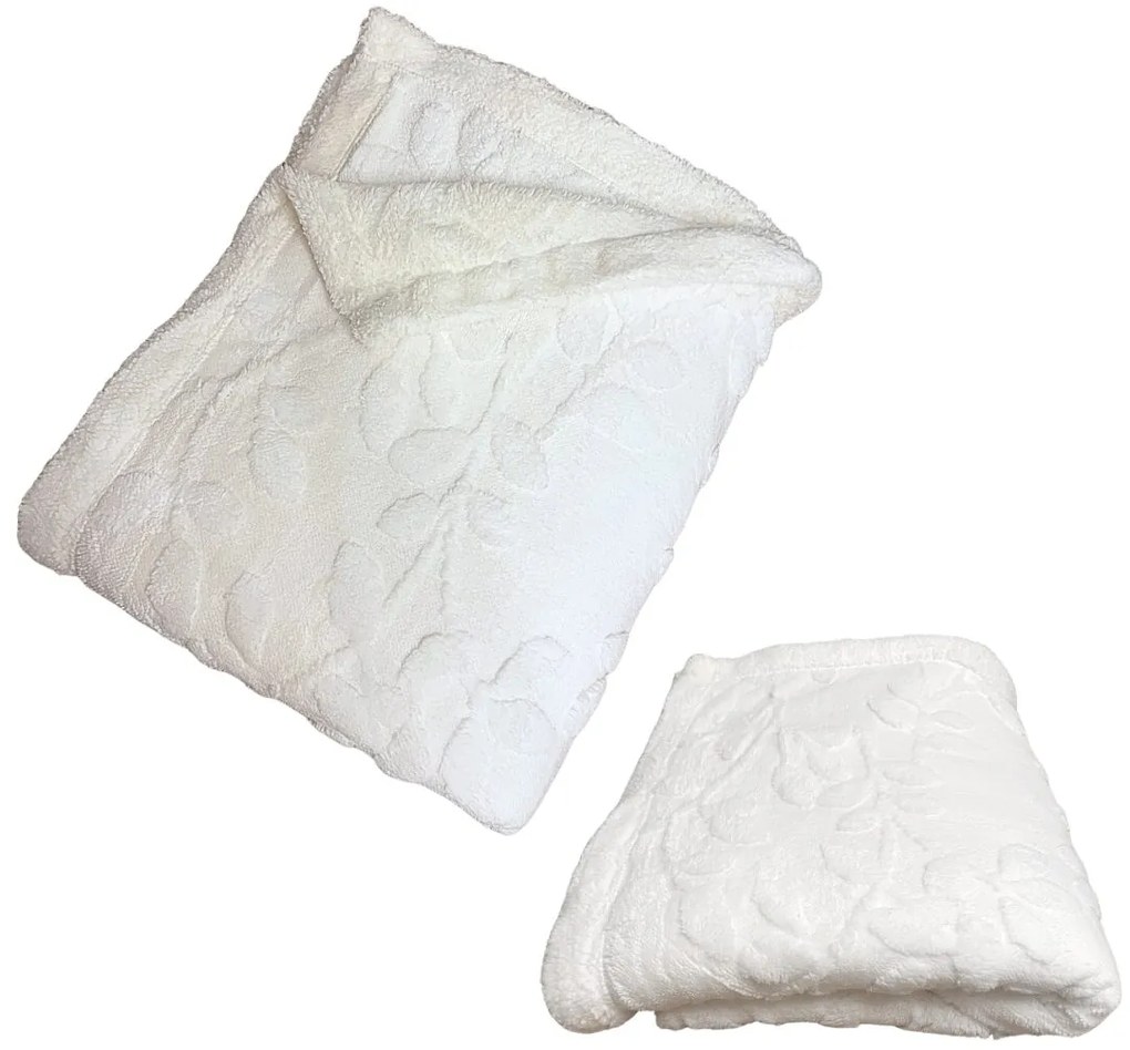 Deka Flower luxury baranková z mikroplyšu biela 200x230cm TiaHome