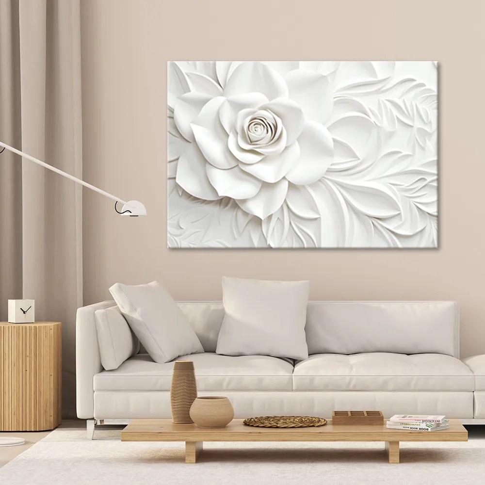 Gario Obraz na plátne Nádherná biela ruža Rozmery: 120 x 80 cm
