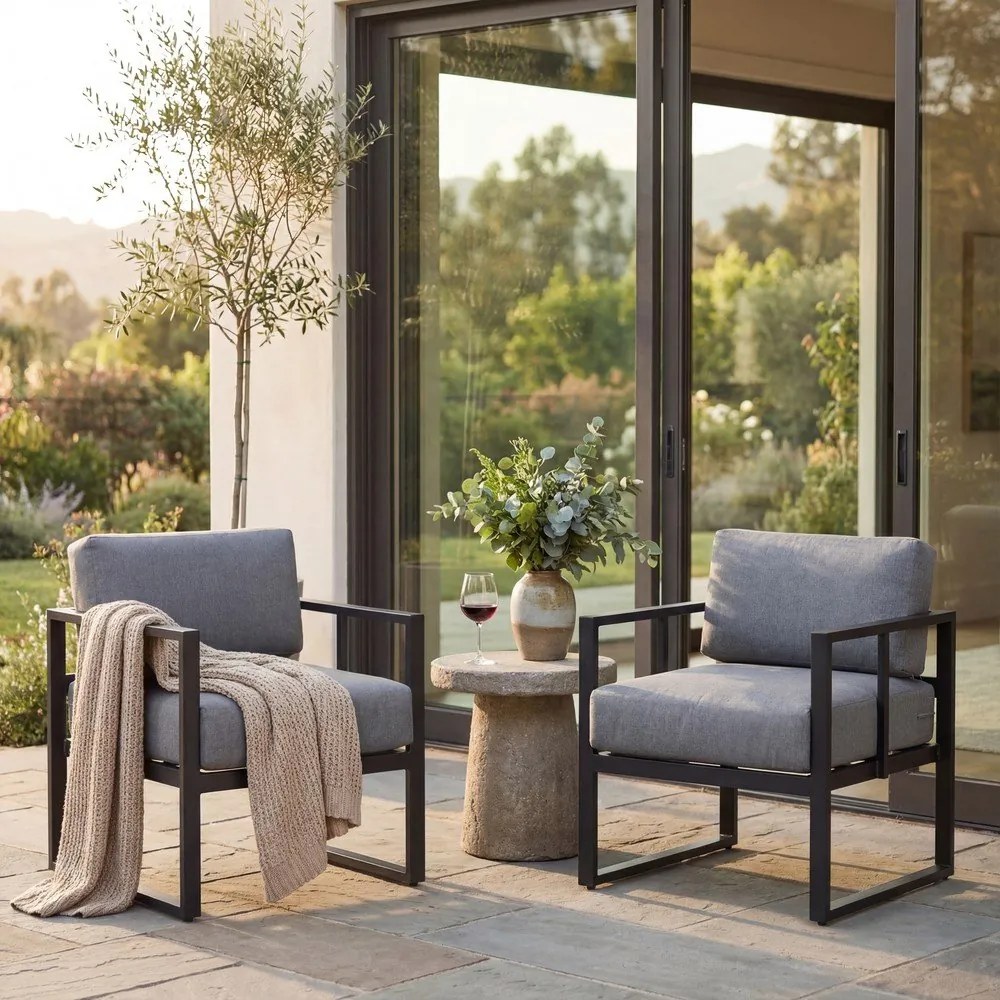 Grafitovosivé záhradné kreslo Bonami Selection Bellisima