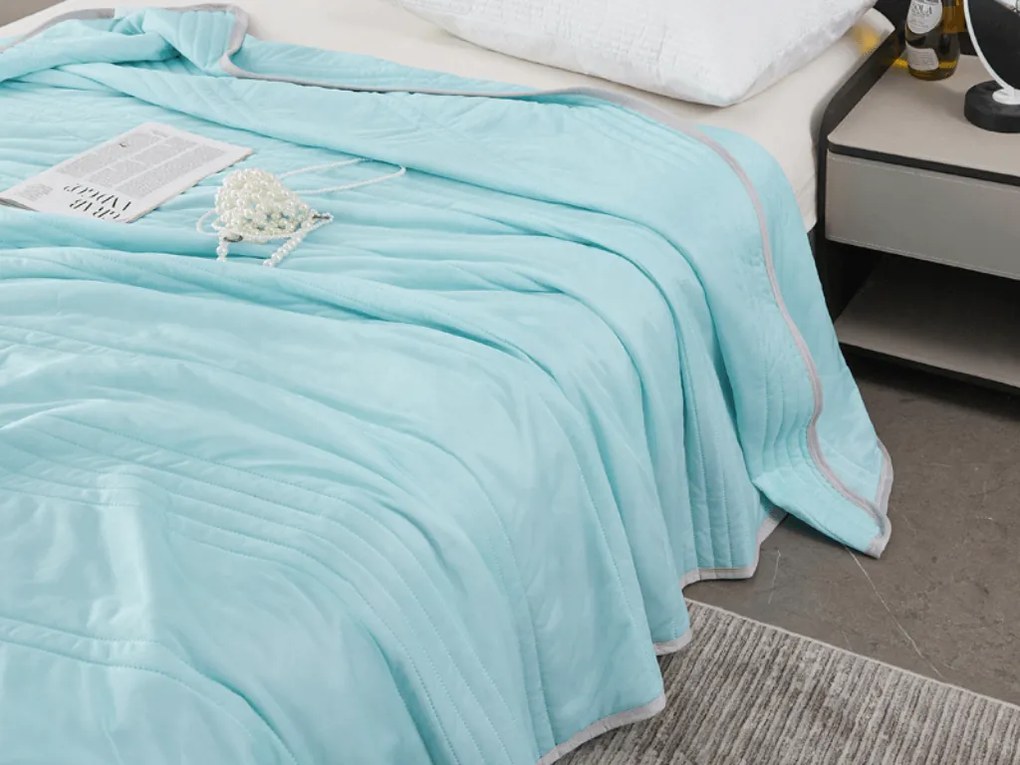 Chladiaca letná prikrývka CELIA, mentolová Rozmer: 160 x 200 cm