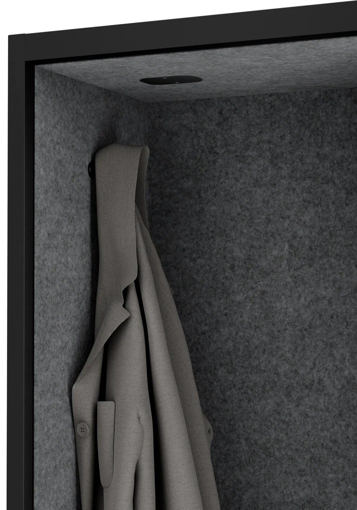 Akustická kabína SALLY MentalBox 1150 mm – antracitový korpus, tmavosivé sedadlo