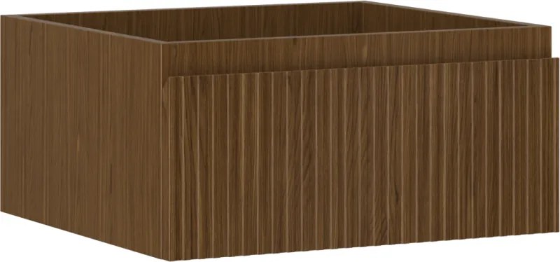 Mexen Rivel, kúpeľňová skrinka 50 cm, 1 zásuvka, drážkovaná, orech, 91A20-05023-1-BF86