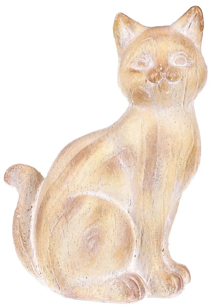 Záhradná dekorácia soška Lady cat, polyresin, 19 x 12 x 26 cm