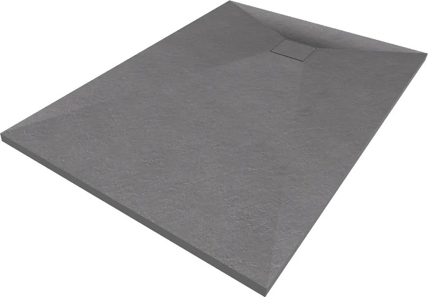 Gamma Erga Oldaf, SMC obdĺžniková sprchová vanička 120 x 80 cm, šedá matná, ERG-GMA-OL-80120G