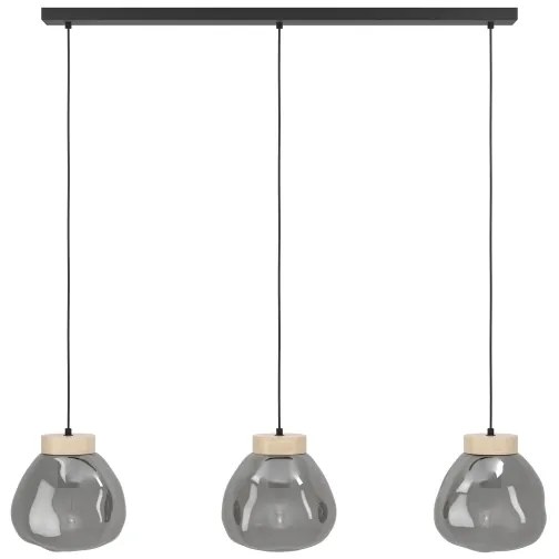 Eglo 390318 - Luster na lanku MAGACELA 3xE27/40W/230V dymová