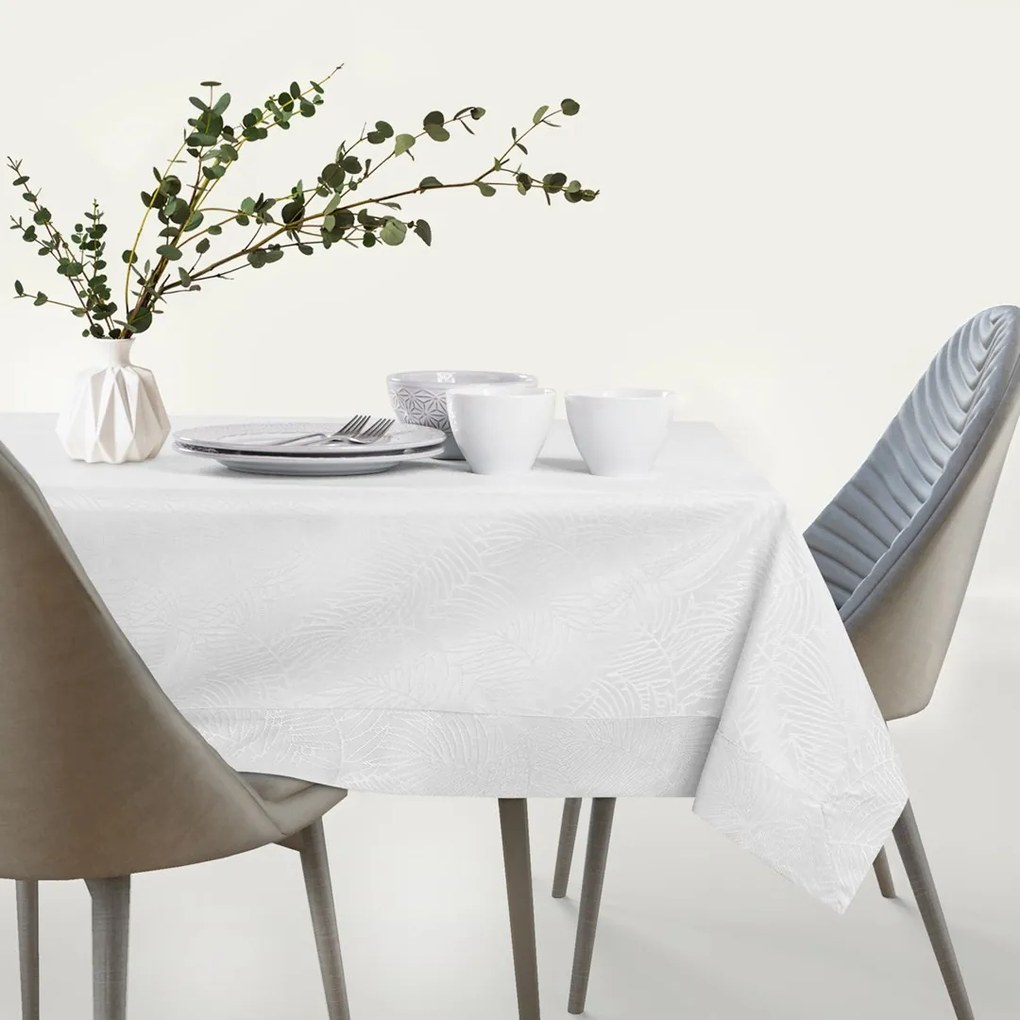 Oválny obrus AmeliaHome Gaia biely