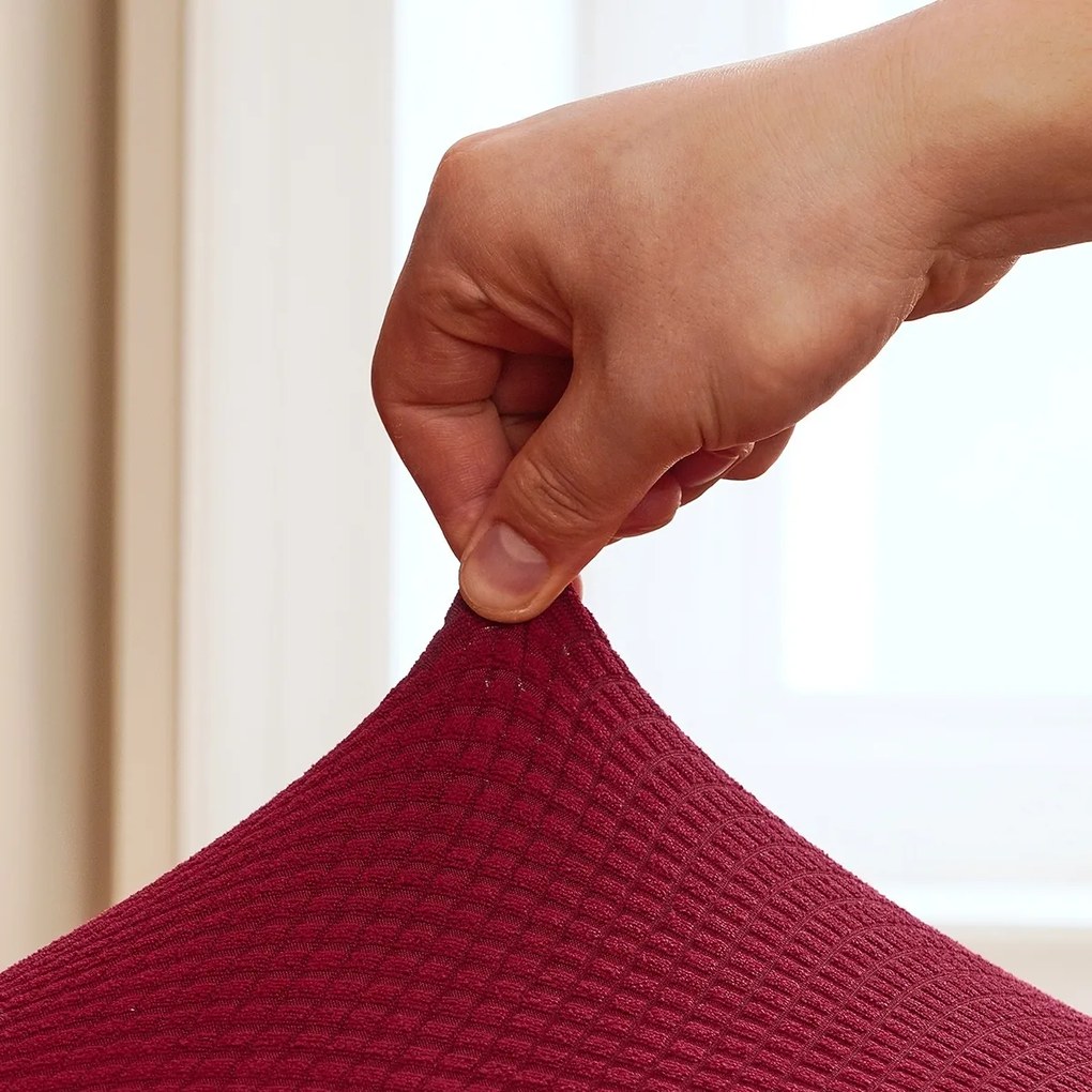4Home Napínací poťah na stoličku Magic clean vínová, 45 - 50 cm, sada 2 ks