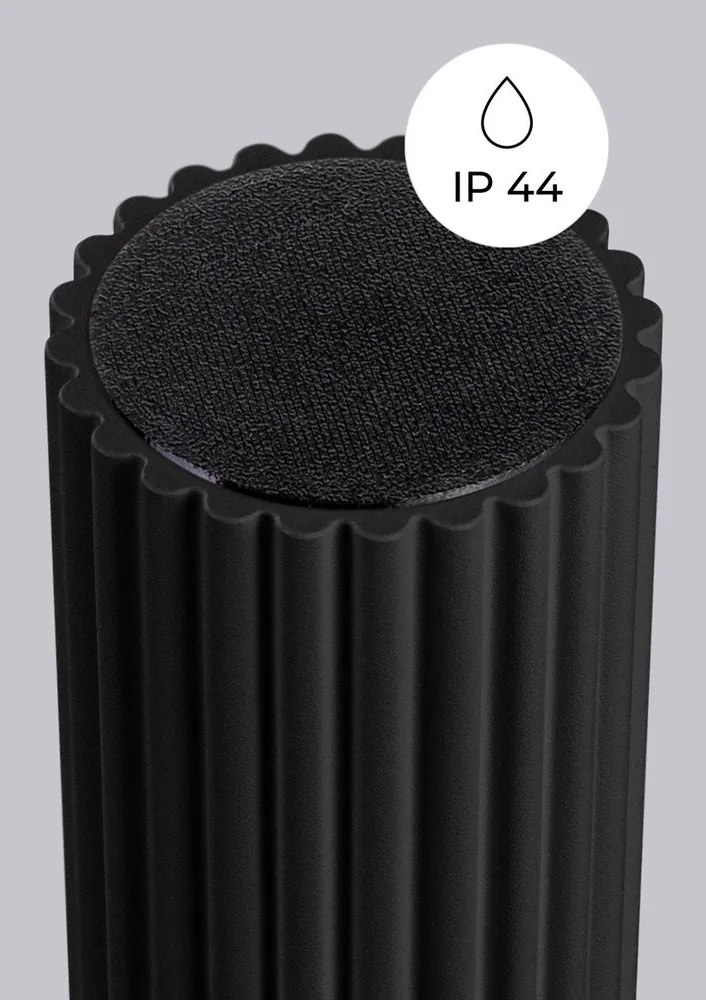 Čierne stropné svietidlo so skleneným tienidlom ø 12 cm Orbital – Sollux