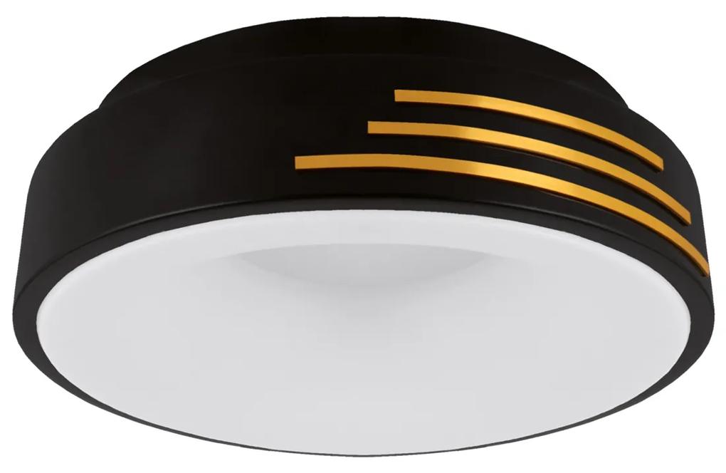 STRÜHM Stropné svietidlo LIBRUS LED C 24W BLACK/GOLD Neutral White 4164