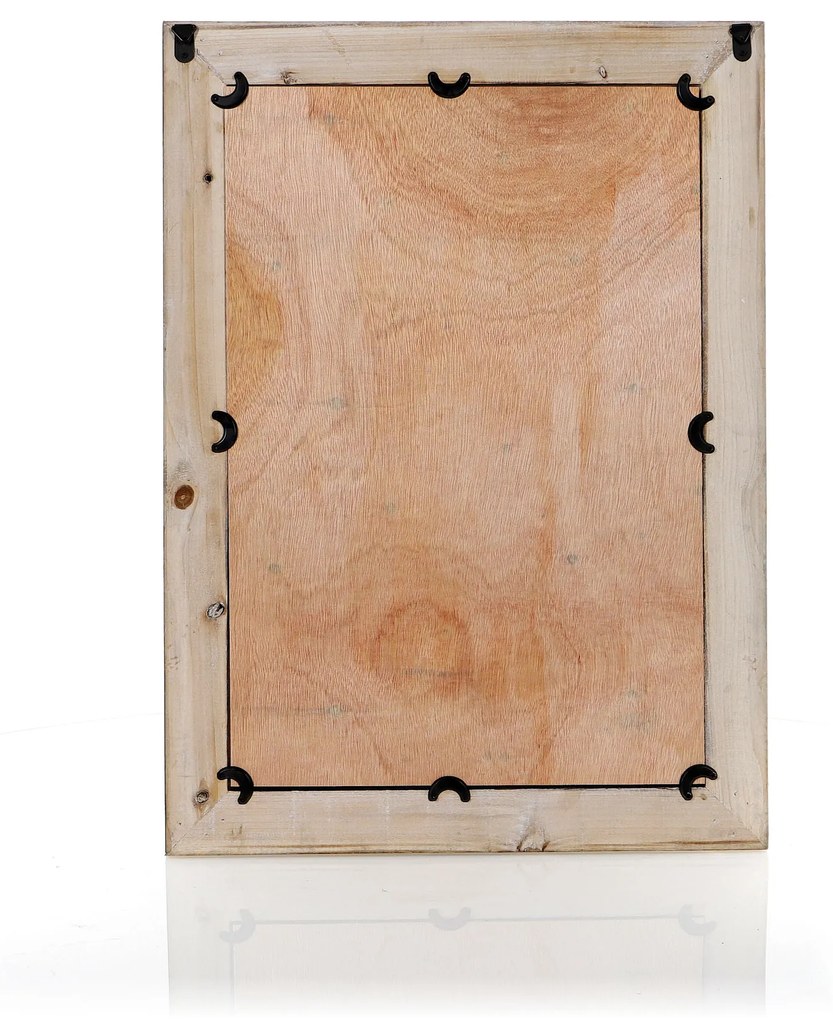 Dekorstudio Zrkadlo v drevenom ráme 48x66cm - hnedé