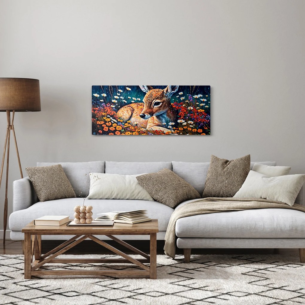 Obraz - Maľované srne (120x50 cm)