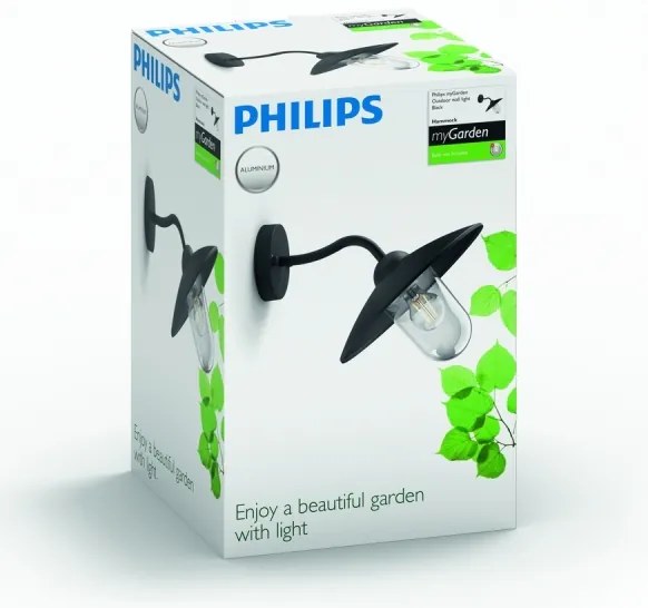 Philips 01643/30/PN - Vonkajšie nástenné svietidlo HAMMOCK 1xE27/60W/230V