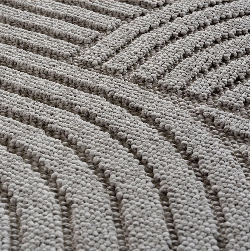 Ayyildiz, Kusový koberec Helix 2201 silver kruh, 160x160, šedá, chodba / predsieň