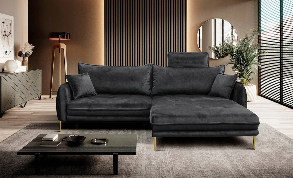XXXLutz ROHOVÁ SEDAČKA, textil, antracitová MID.YOU - Sedačky - 001574006215
