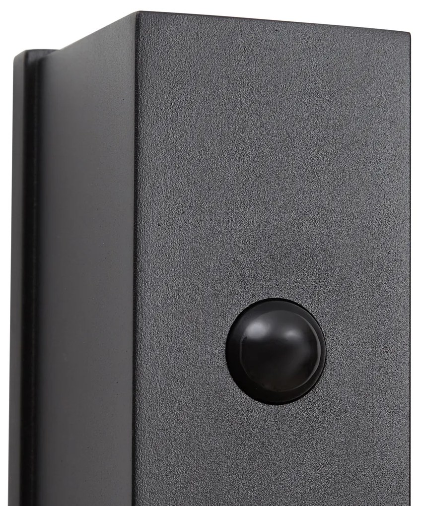 Nástenné svietidlo čierne Lux Sensor Magnetické vrátane LED nabíjateľné - Baleno