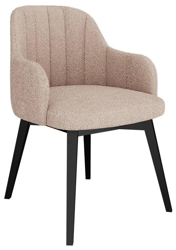 Čalúnené kreslo ST105, Dostupné poťahy: Magic Velvet 2219, Farby: čierna