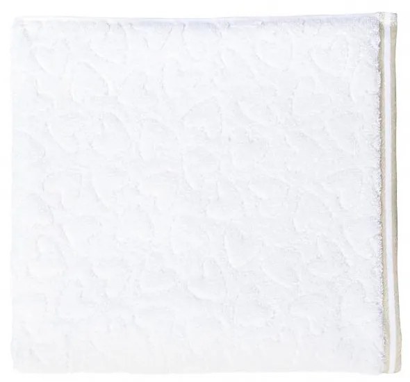 Bath Towel 50x100 White Edge Natu