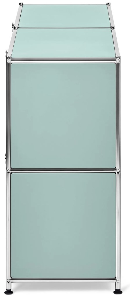 Kovová odkladacia skrinka »CN3« so 4 výklopnými priečinkami, šalviová