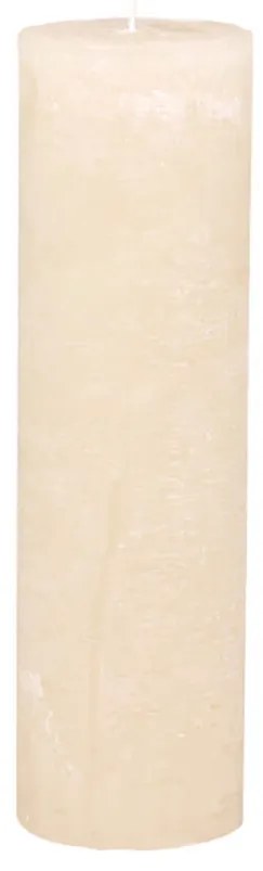 Krémová rustikálna valcová sviečka Macon Variant: Ø: 10cm, V: 25cm, 150hod