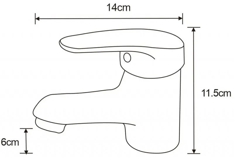 Mexen Erica, umývadlová batéria, čierna, 746400-70