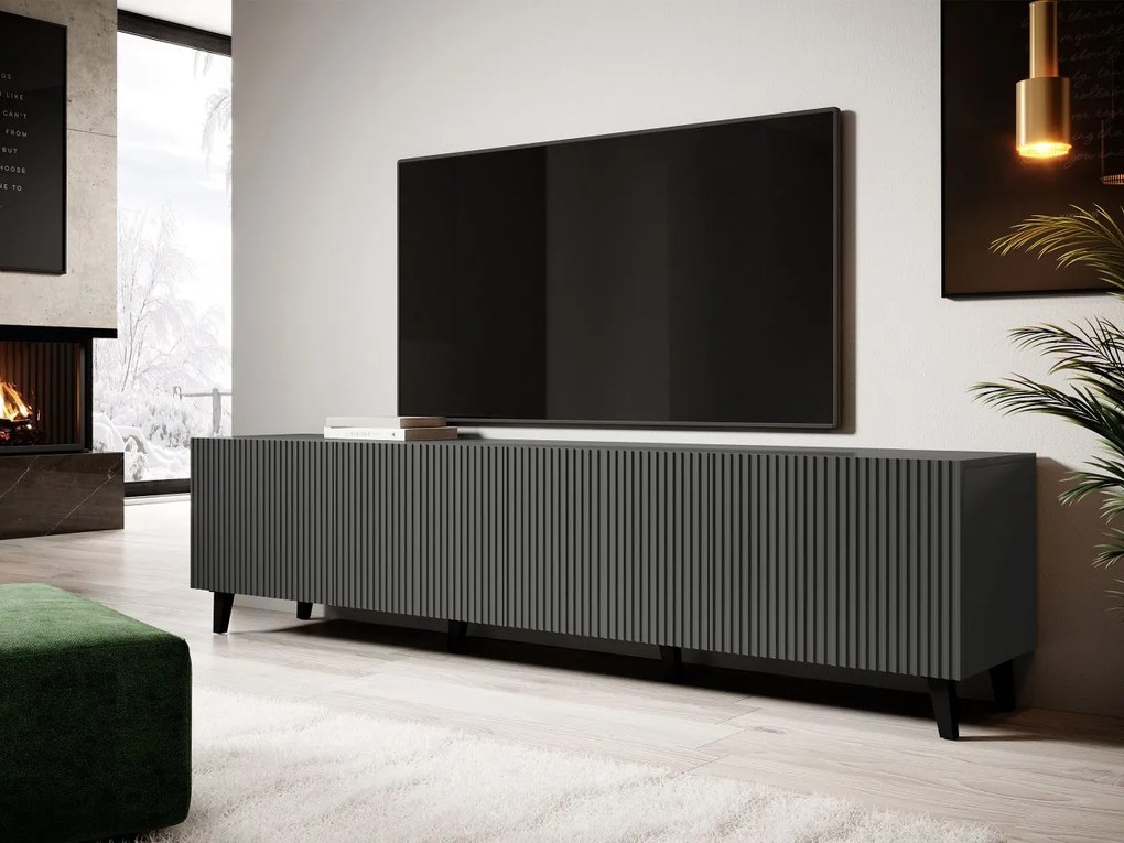 Tv stolík/skrinka Tilderi Grey 200, Farby: antracit